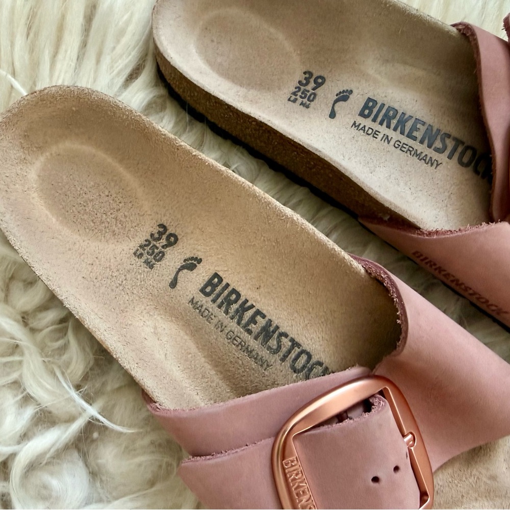 Birkenstock Madrid Big Buckle Rose Pink Sandals - Picture 3 of 4